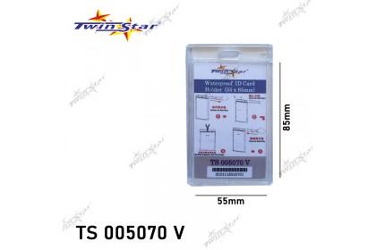 Twin Star ID Card Holder 54mm x 85mm (Hard Acrylic type)